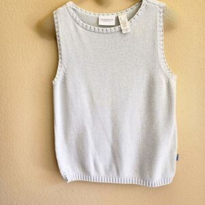 Liz Claiborne Baby Blue Sleeveless Sweater.